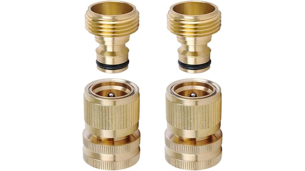 brass hose connector set