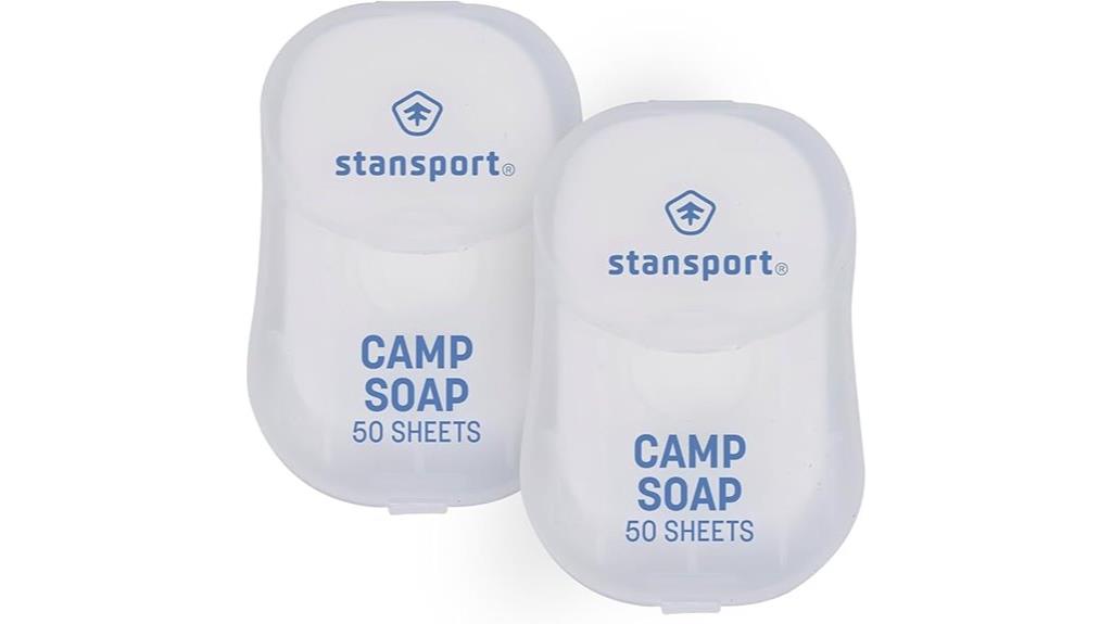 camping soap sheet pack