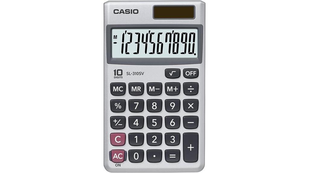 casio solar standard calculator