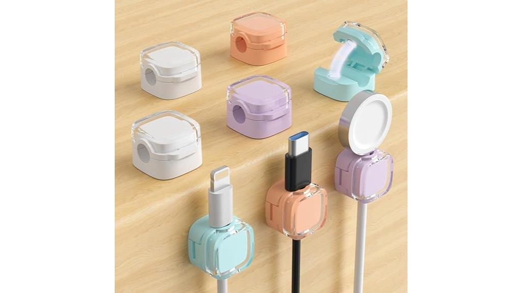 colorful magnetic cable clips
