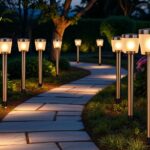elegant stainless steel solar lights