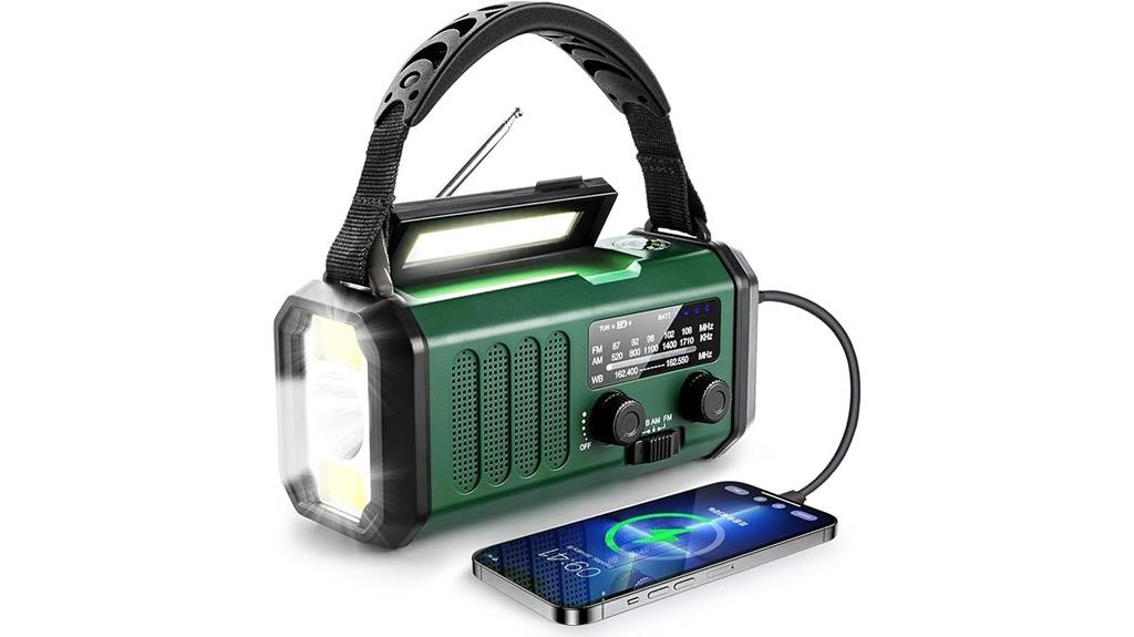 emergency radio with multiple power sources