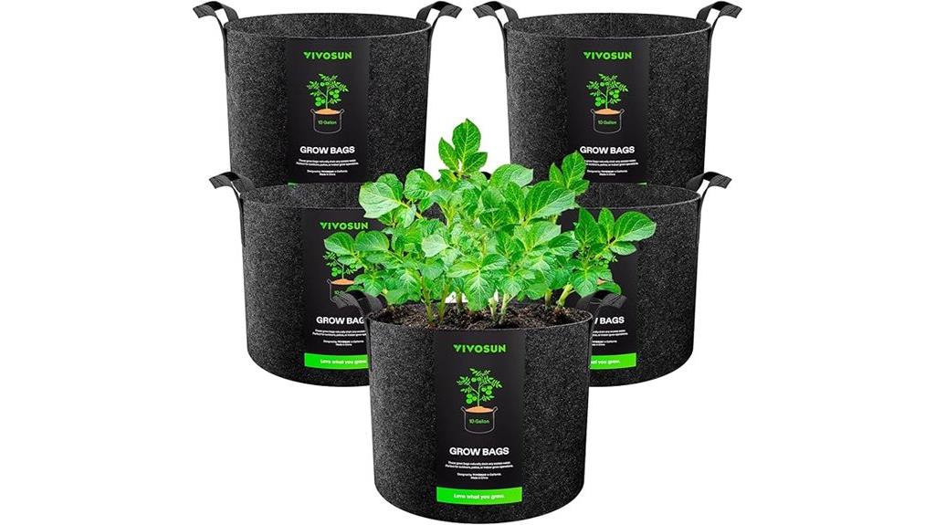 five grow bags