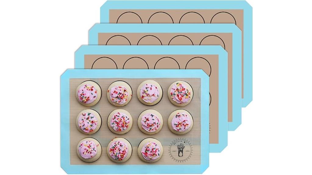 four mats for baking