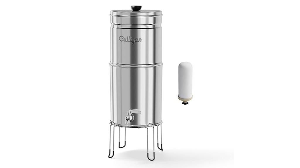 gravity fed water filtration system