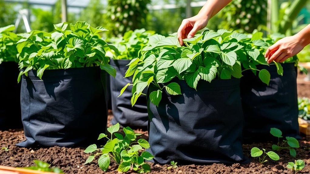 grow bag material and size