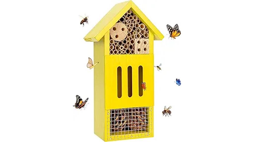 handcrafted wooden bug hotel
