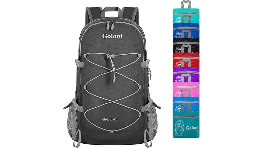 lightweight foldable 40l backpack