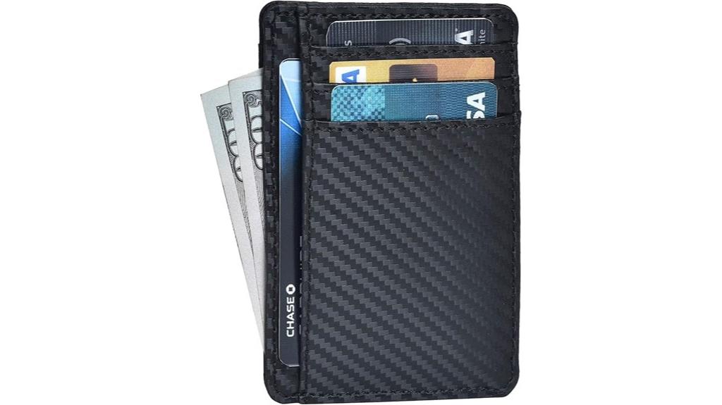 minimalist leather rfid wallet