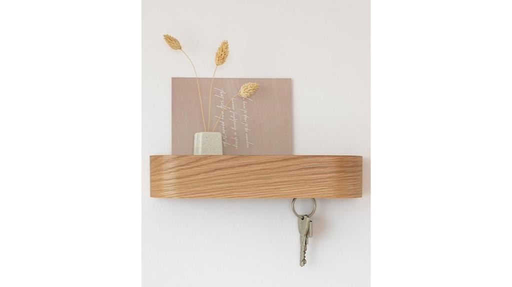 minimalist wooden wall keyholder