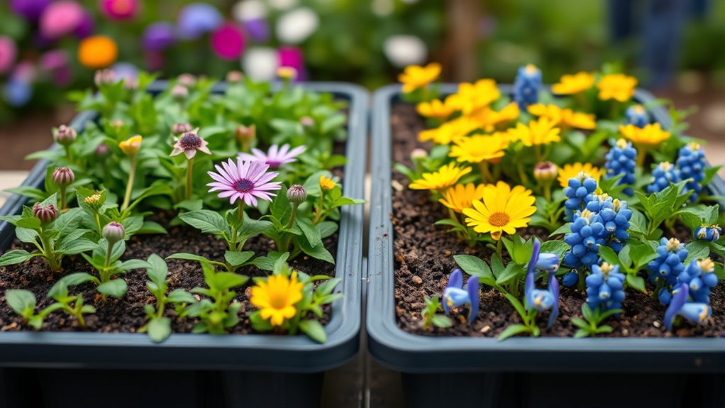 native wildflower plug trays