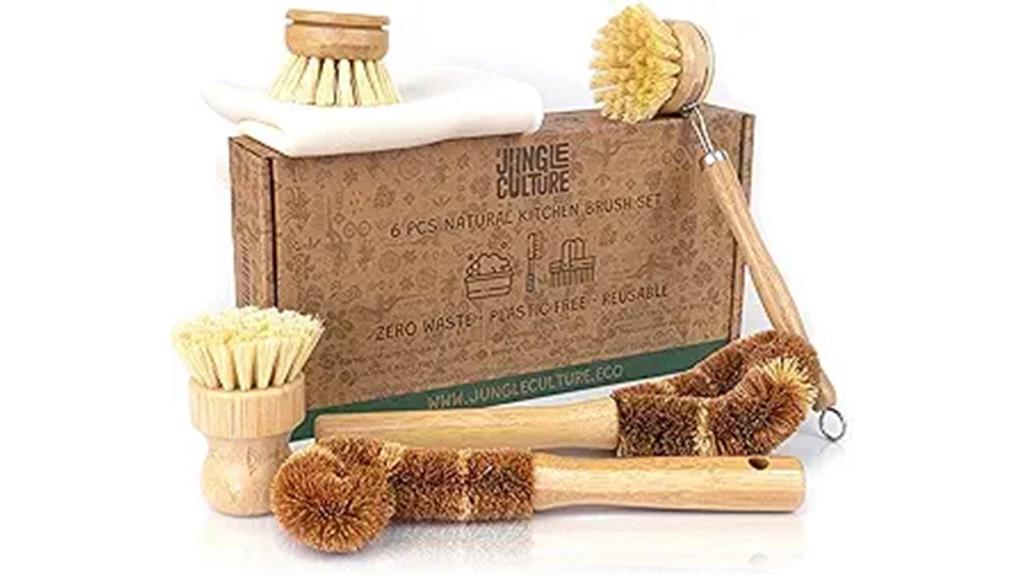 natural dish brush set