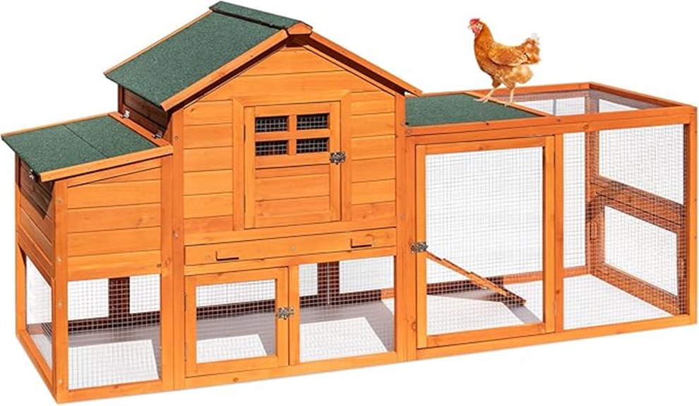 outdoor wooden chicken coop