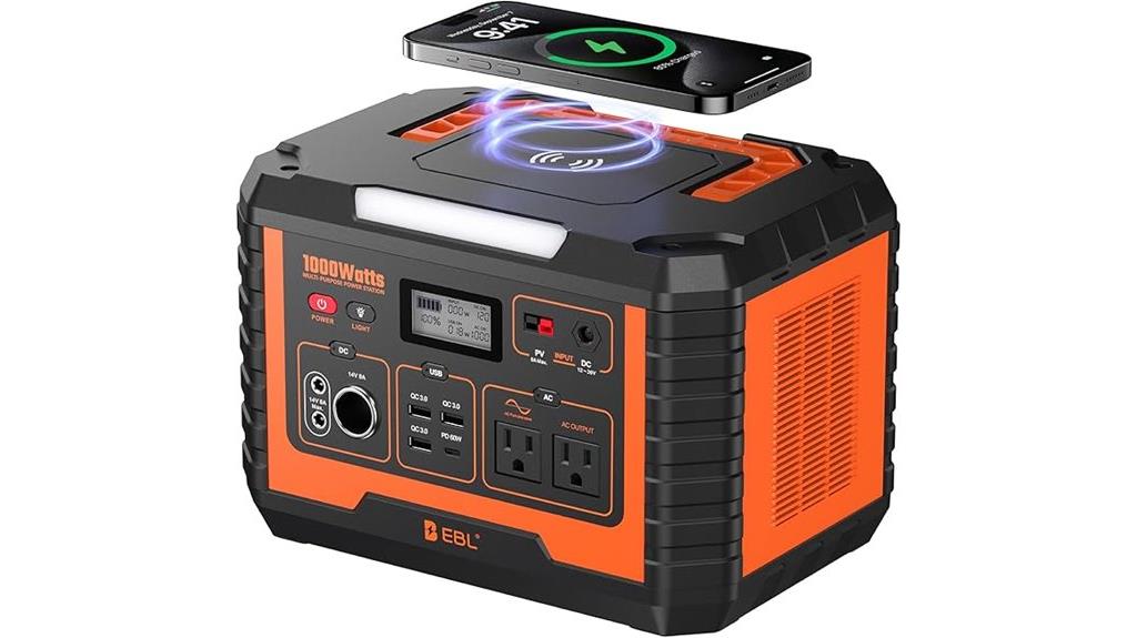 portable 1000w solar generator
