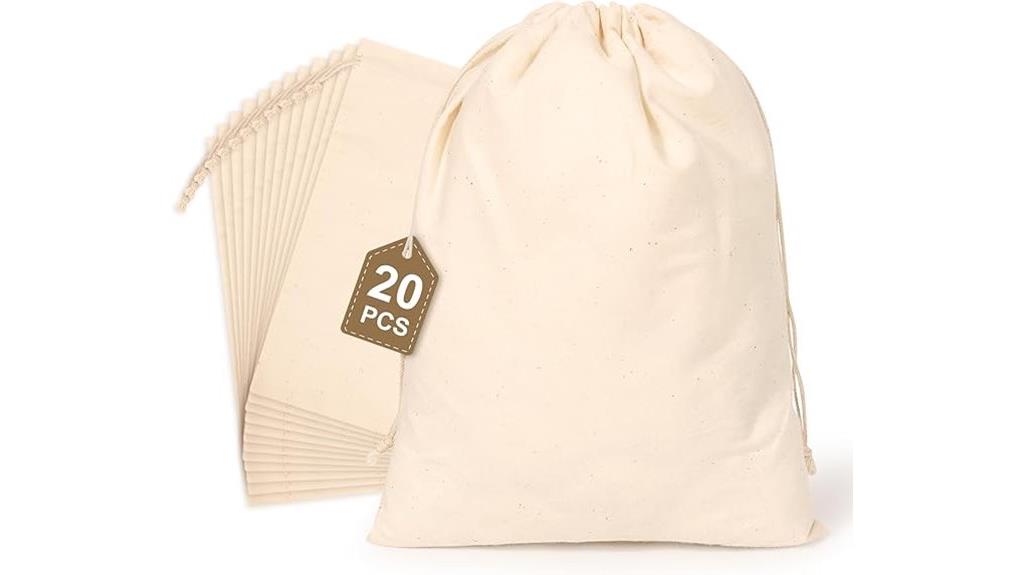 reusable cotton produce bags