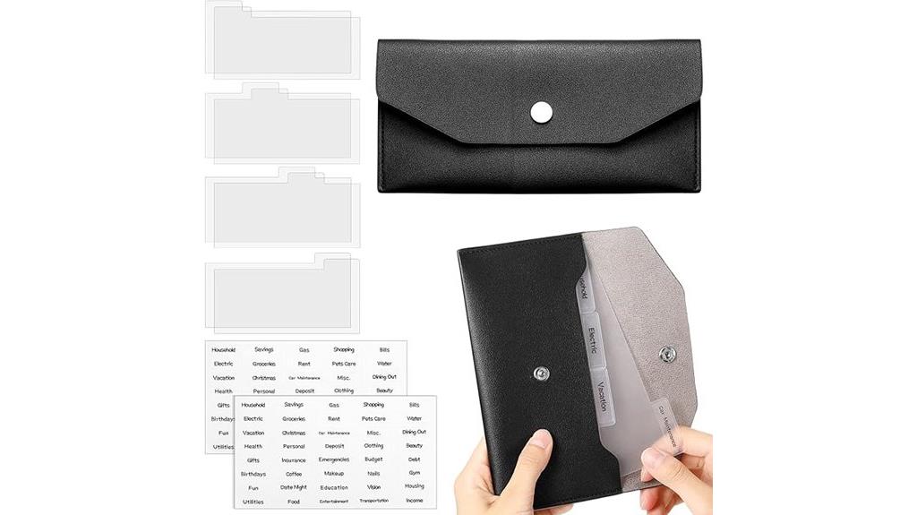 reusable leather budget wallet