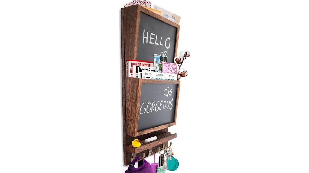 rustic mail organizer hooks