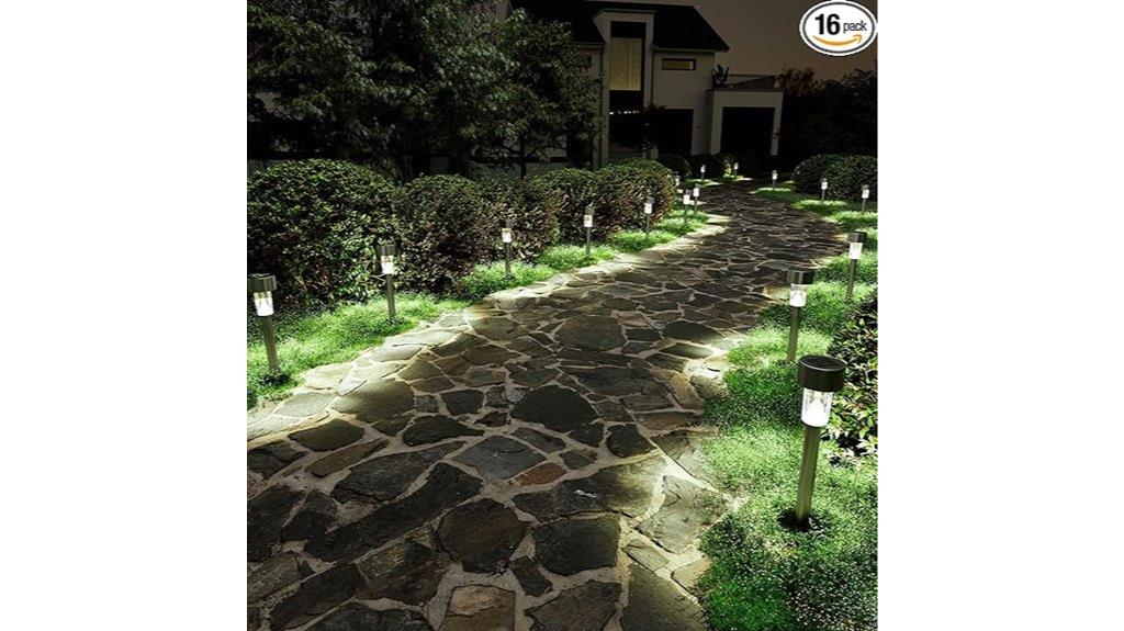 set of sixteen solar lights