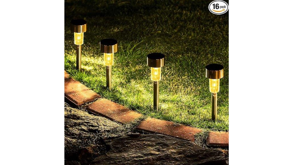 set of sixteen solar lights
