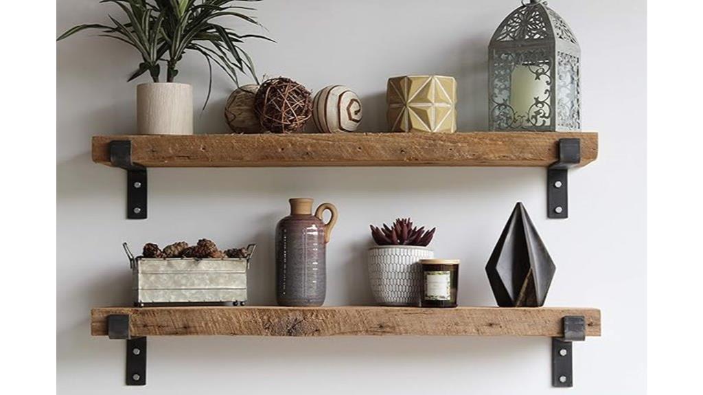 set of two accent shelves