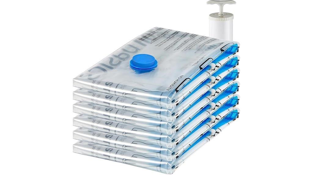 six pack vacuum storage bags