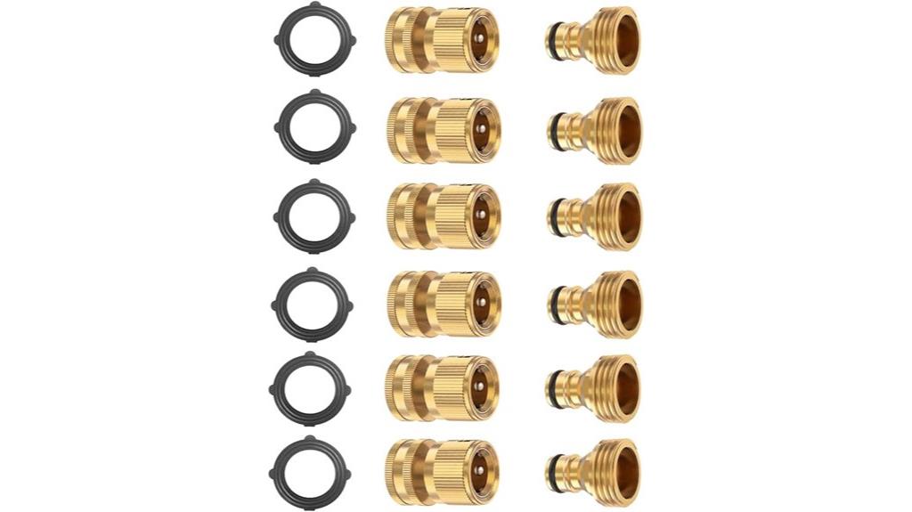six piece garden hose connector
