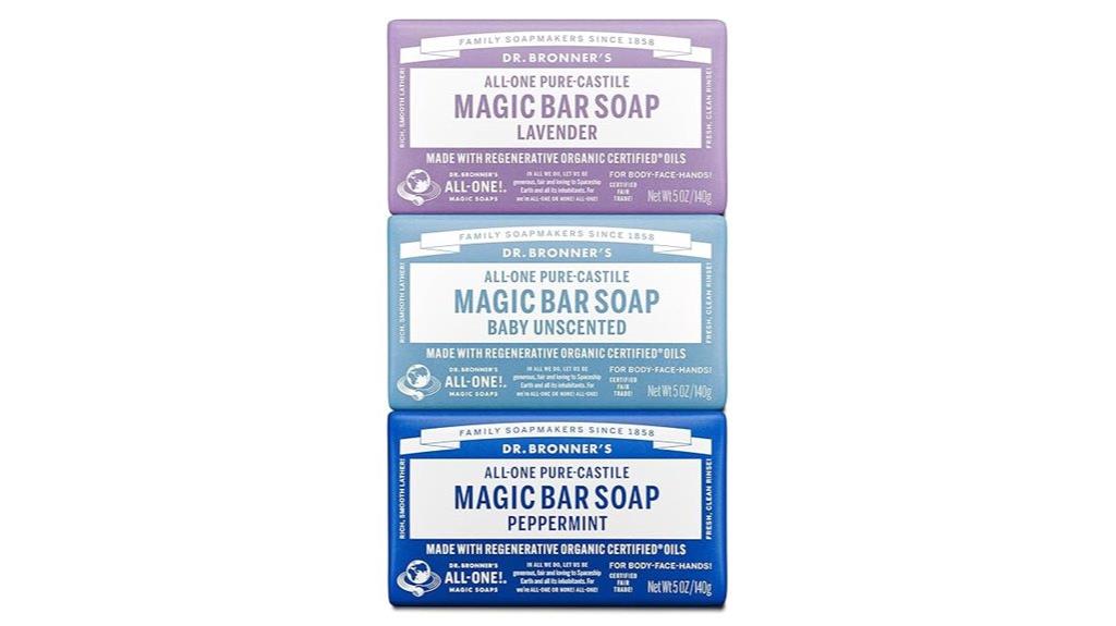 three pack castile soap