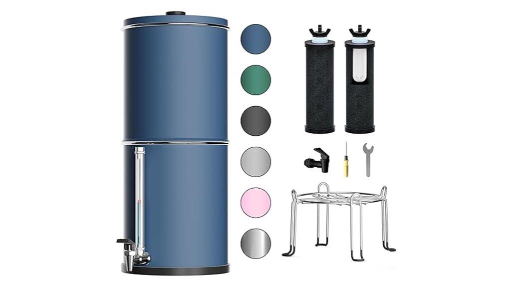 three stage gravity water filter