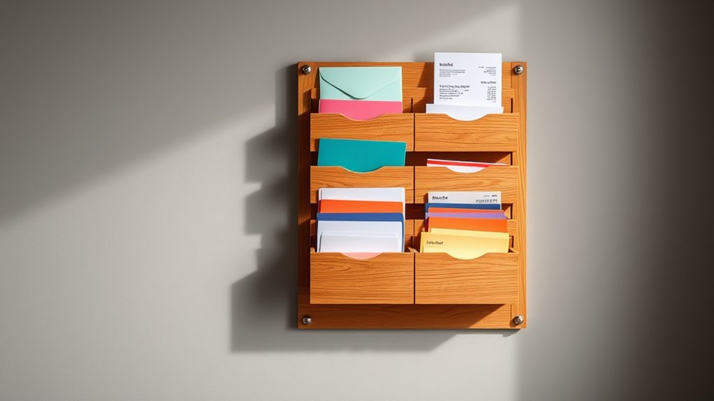 top wall mounted payment organizers