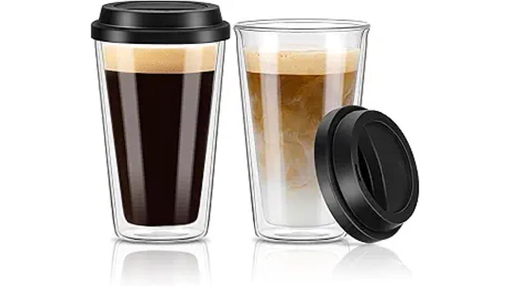 two pack glass mugs