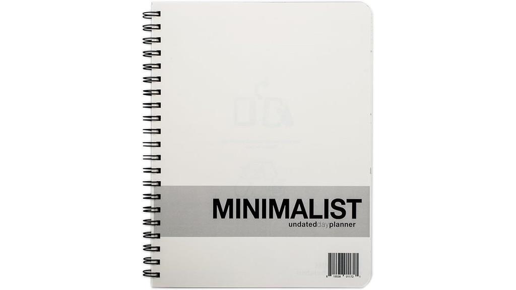 updated minimalist day planner