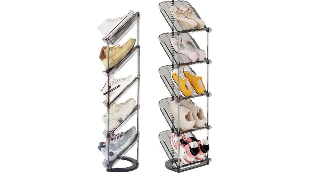 vertical narrow shoe rack