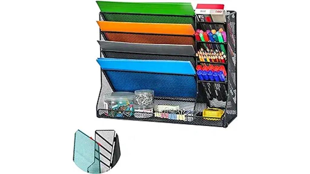wall mounted four tier organizer