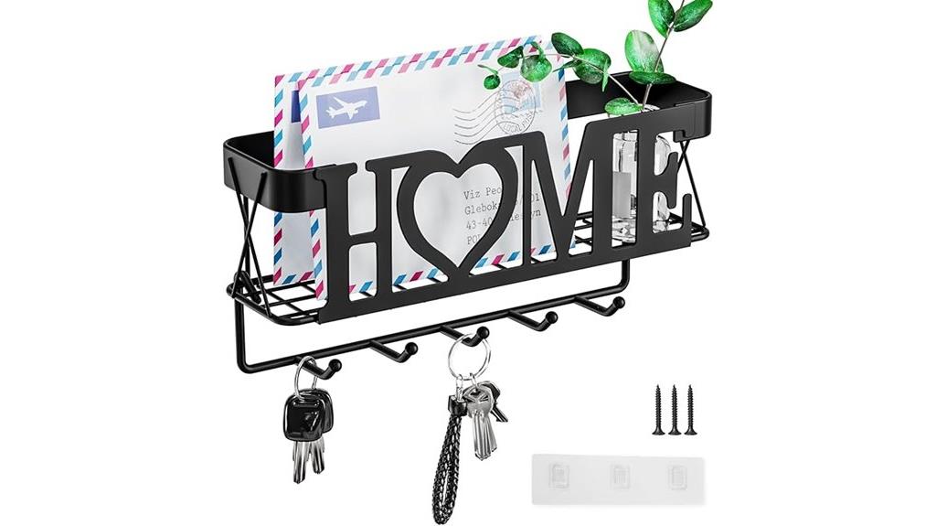 wall mounted hook rack