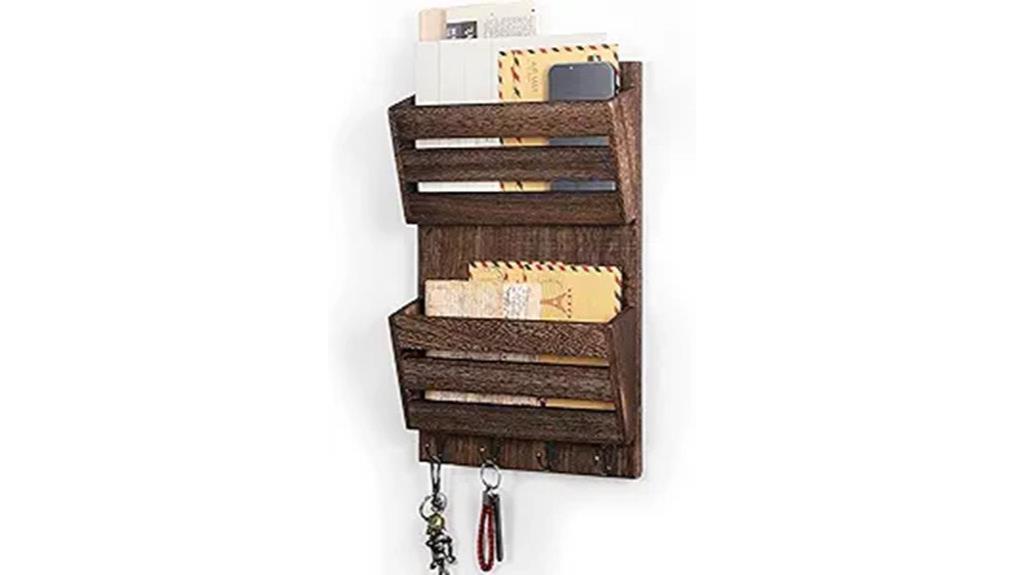 wall mounted mail organizer