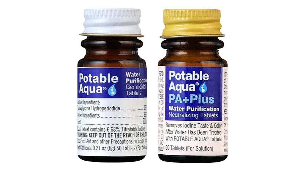 water purification tablets 100 count
