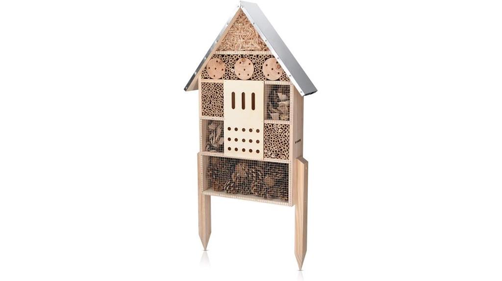 wooden garden bug hotel