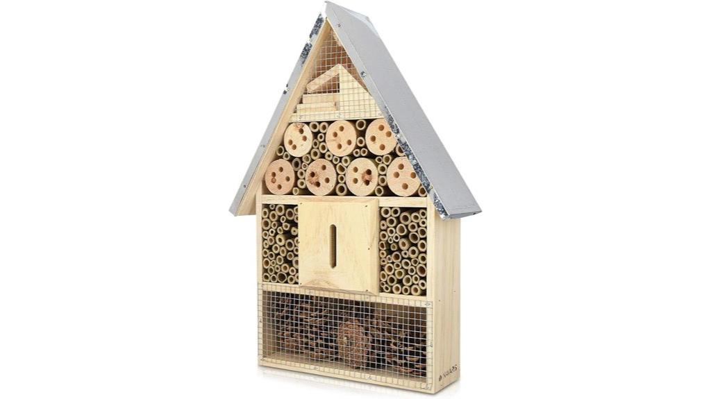 wooden insect hotel for bees