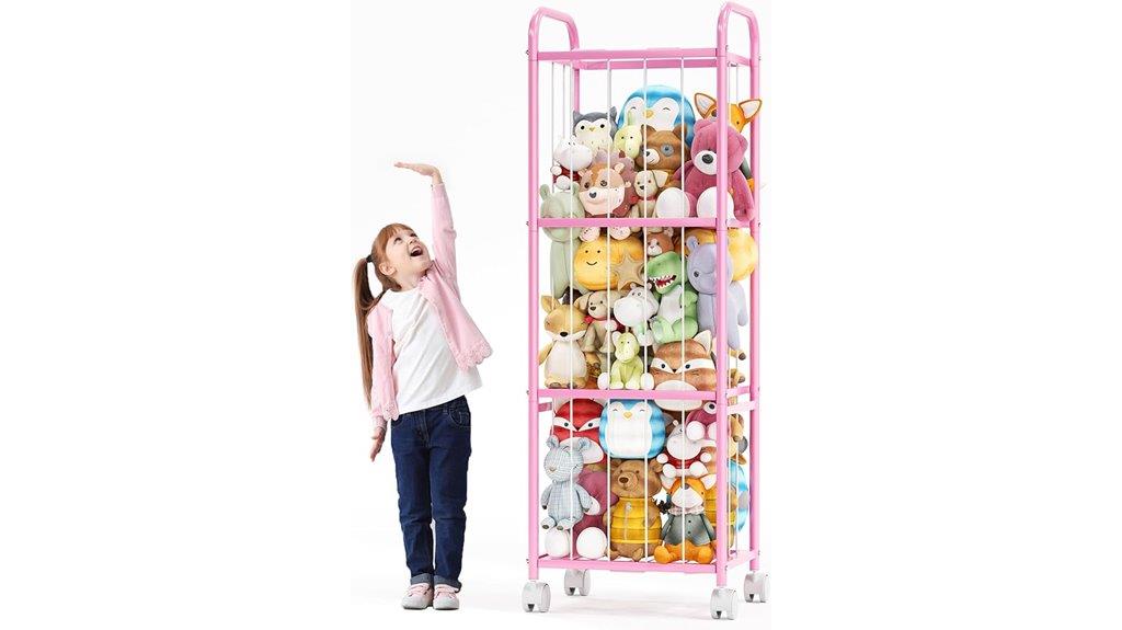 zoo themed stuffed animal cage