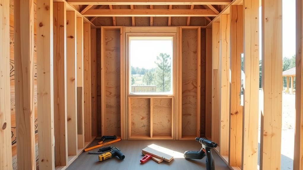 construct sturdy wall frames