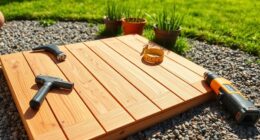 constructing a small wooden platform