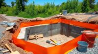 constructing tiny house foundation