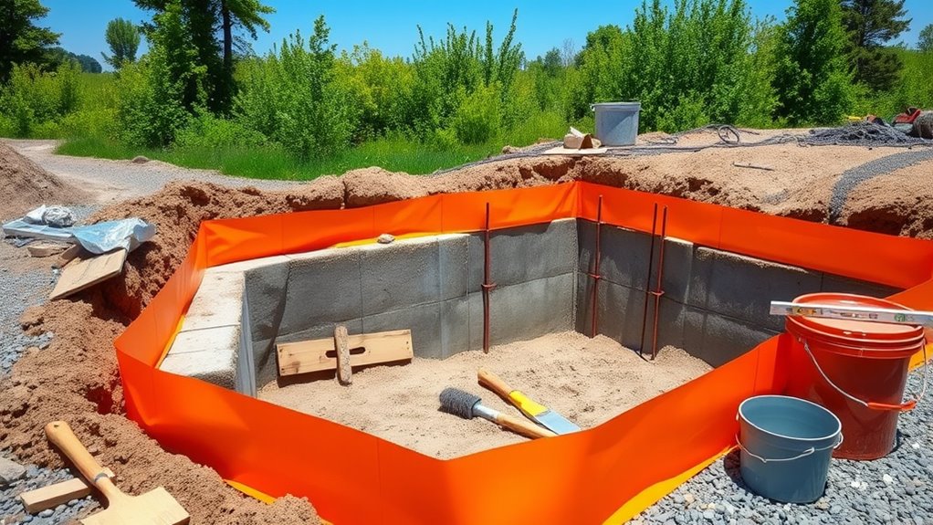 constructing tiny house foundation