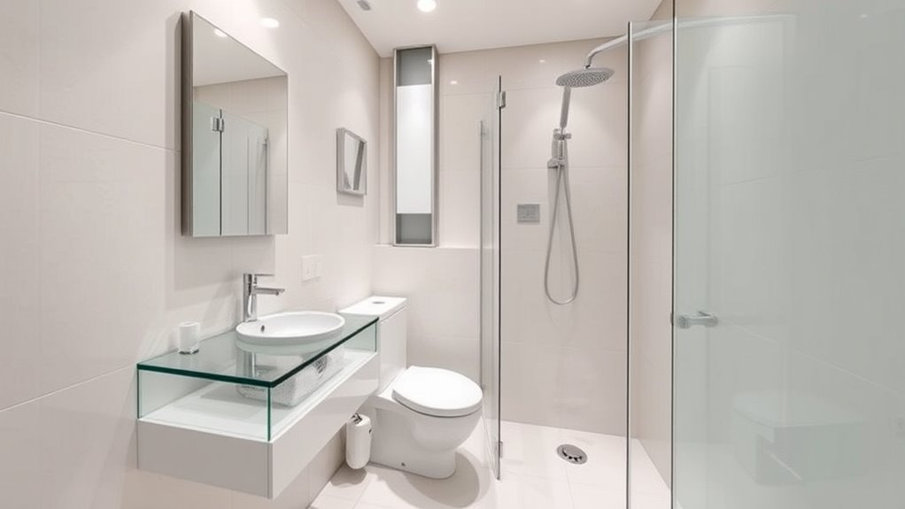 efficient small bathroom designs