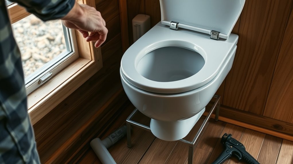 installing composting toilet step by step