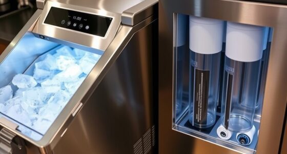 integrated ice and water filtration