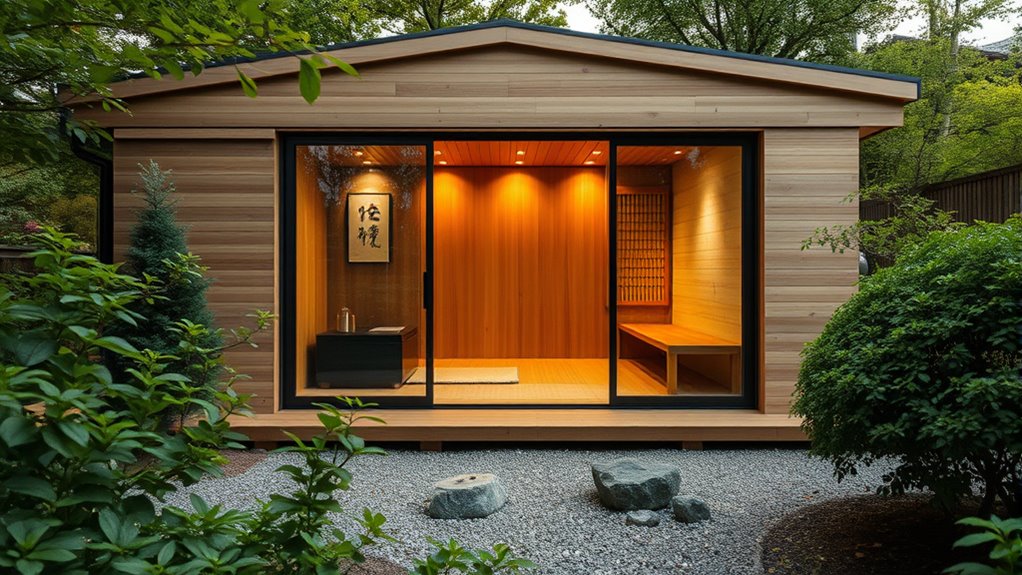 minimalist sustainable serene space