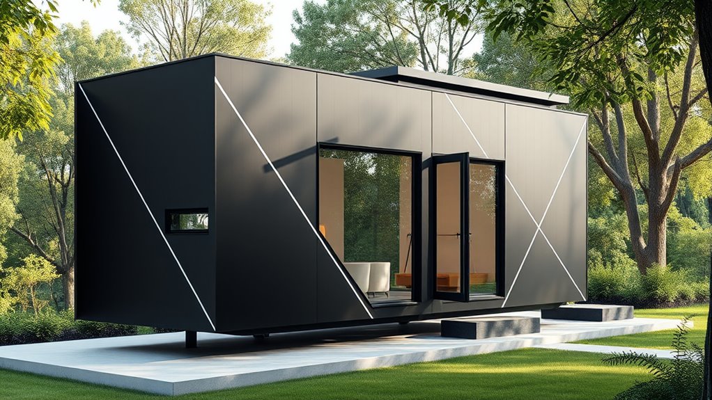 modern geometric tiny houses
