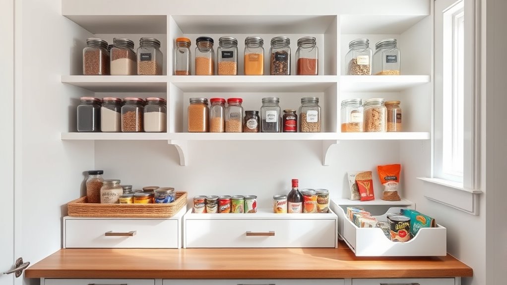 organized pantry for efficiency