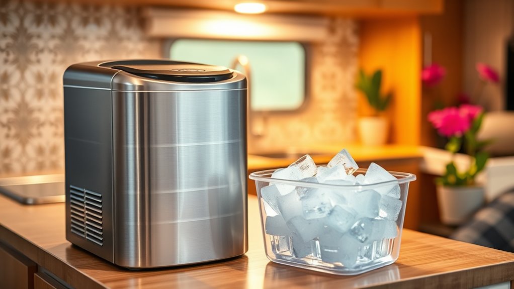 portable energy efficient ice maker